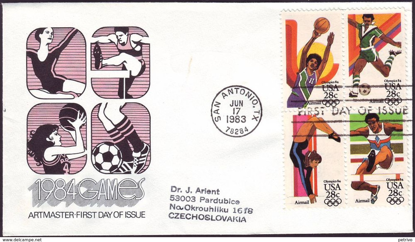 USA - 1983 E - Olympic Games 1984 - FDC - Sommer 1984: Los Angeles