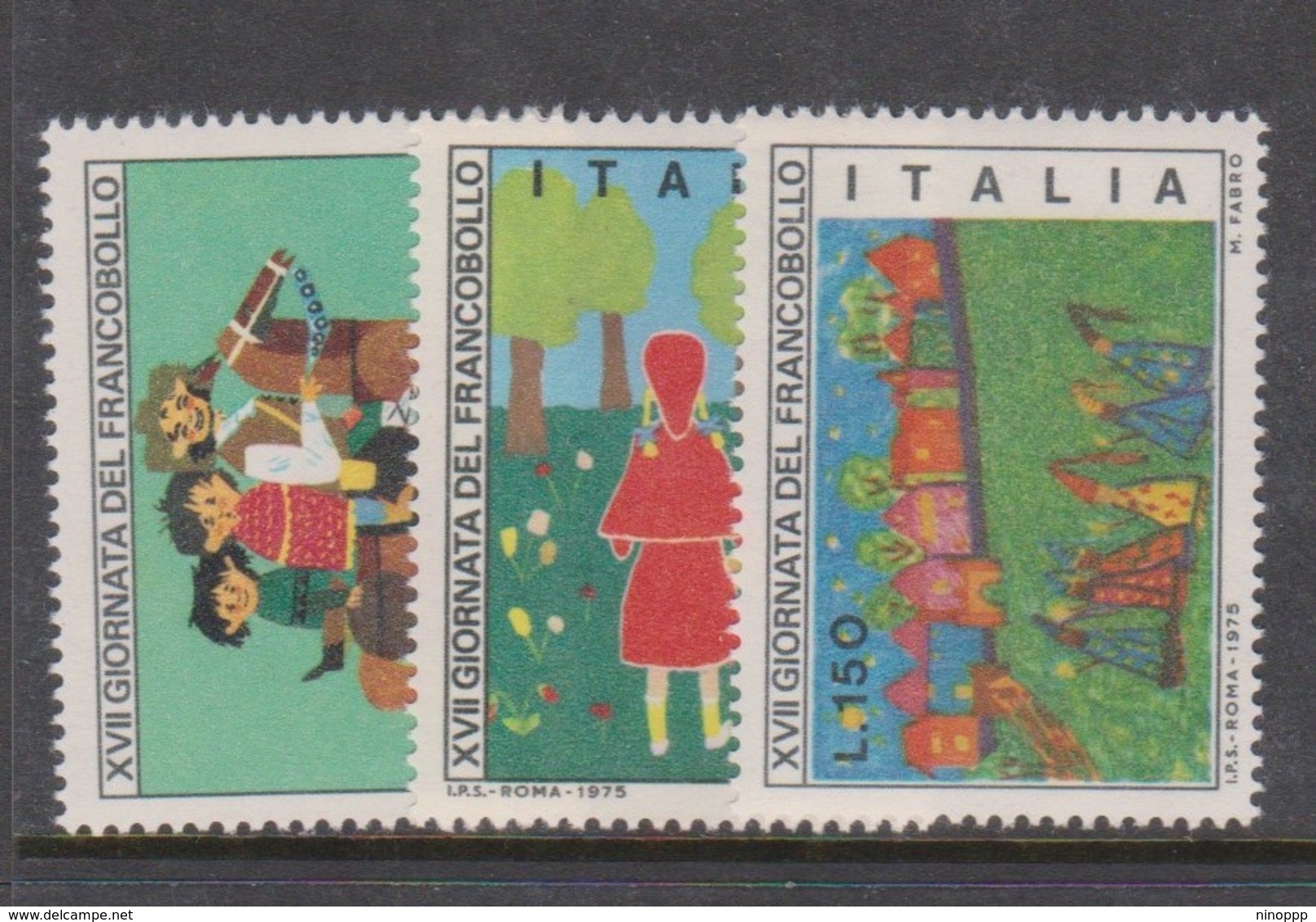 Italy Republic S 1322-1324 1975 Stamp Day,mint Never  Hinged - 1971-80: Neufs