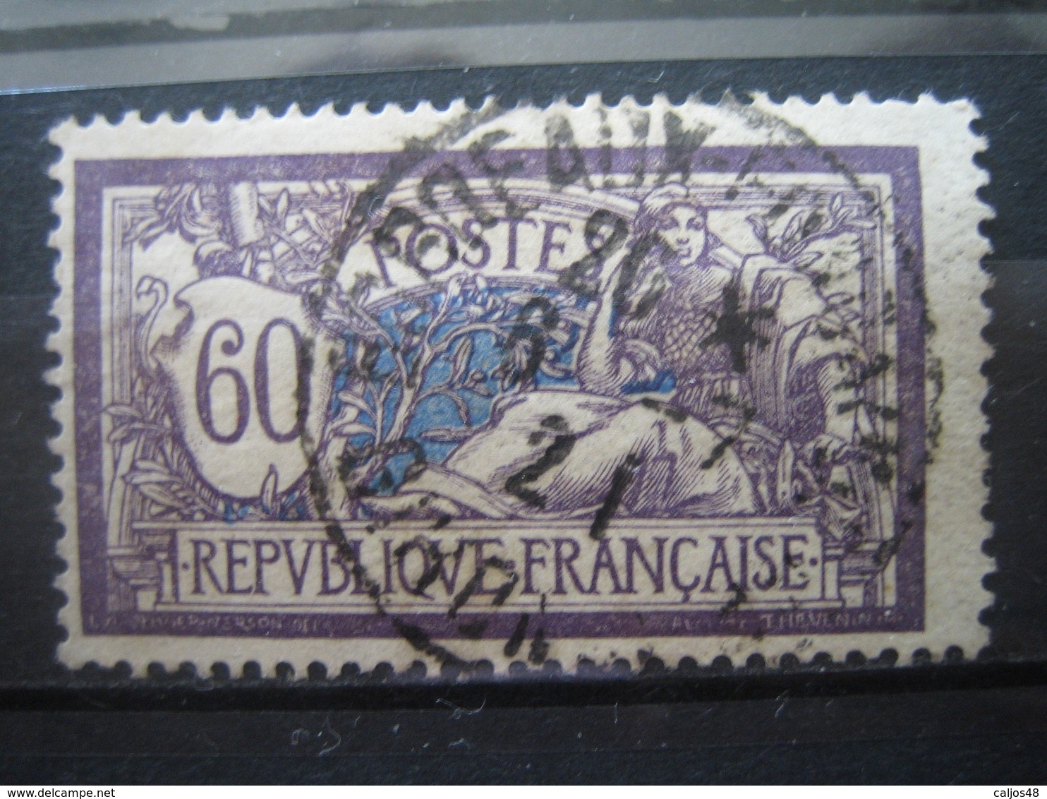 FRANCE  TYPE  MERSON N° 144 OBLITERE- CACHET ROND - Oblitérés