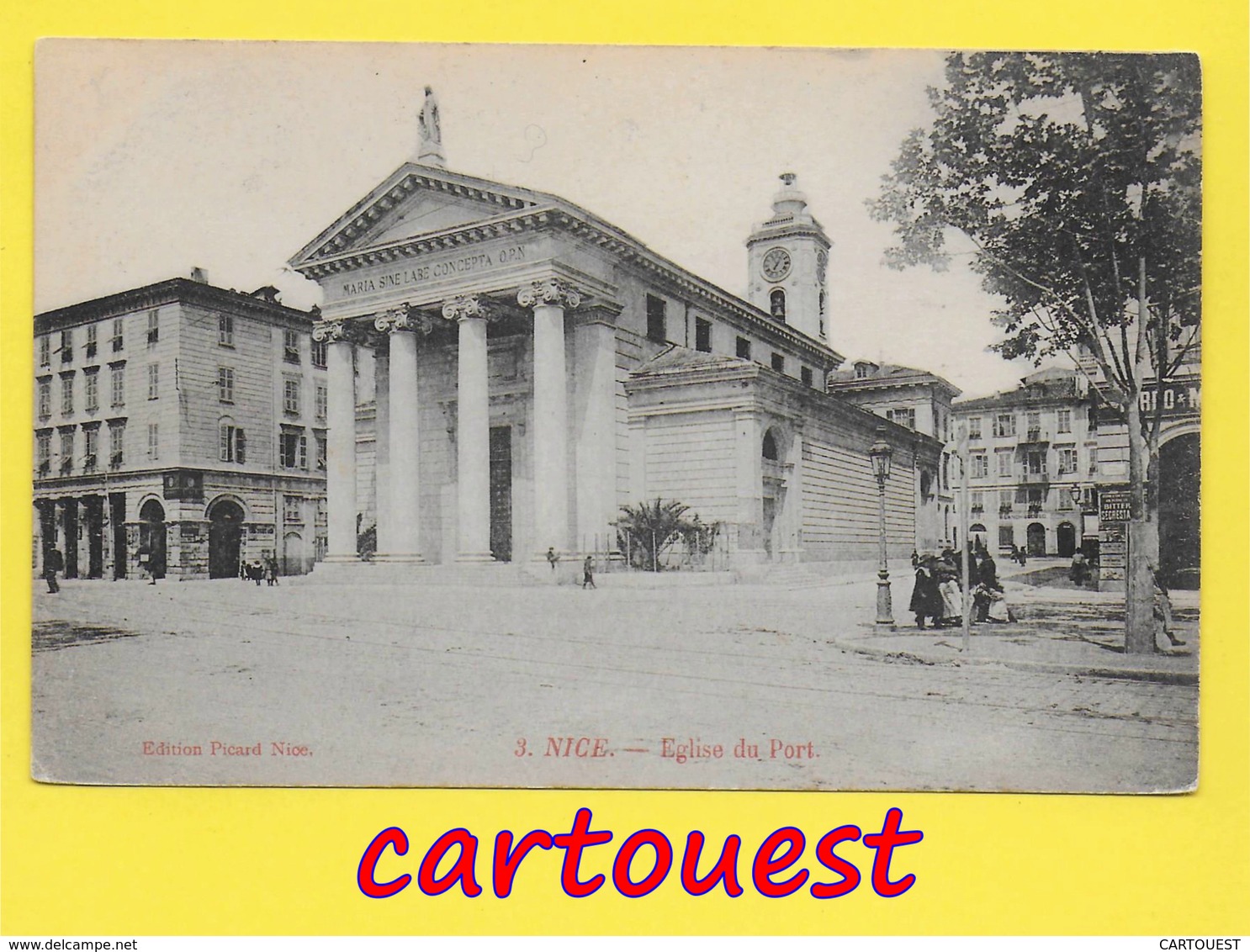 CPA NICE 06  ֎ Eglise Du Port Animée - Autres & Non Classés