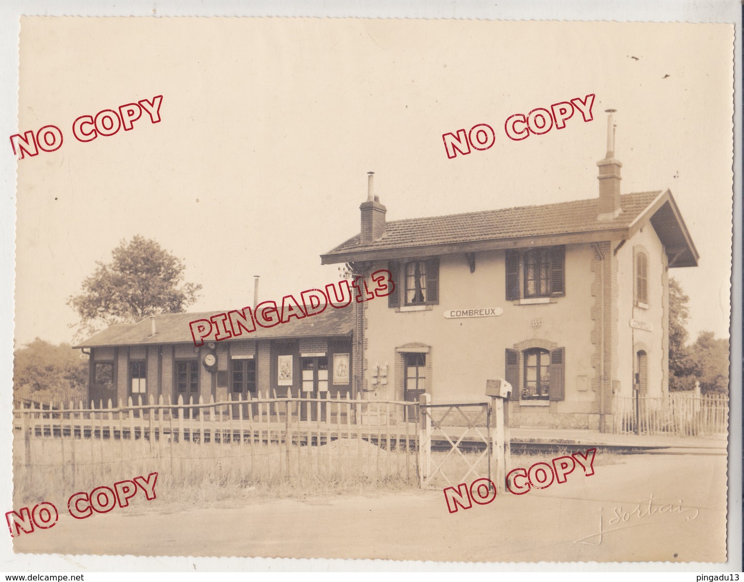 Loiret Combreux La Gare Grand Format Photographe Sortais Chatenay Malabry Excellent état - Trains