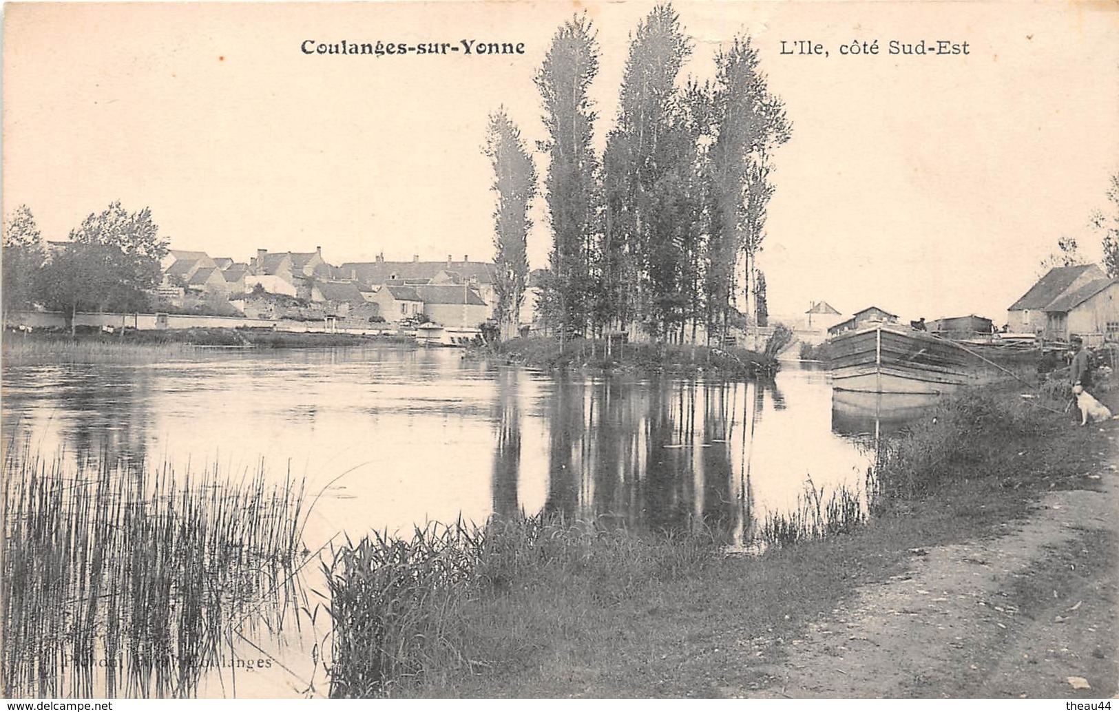 ¤¤  -   COULANGES-sur-YONNE  -   L'Ile , Côté Sud-Est   -   Péniche   -  ¤¤ - Coulanges Sur Yonne