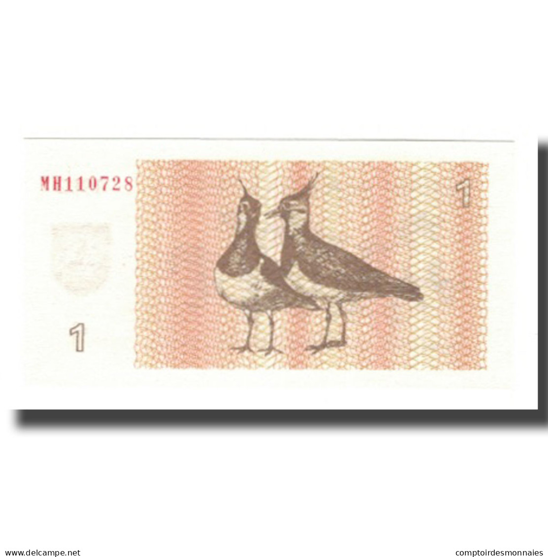 Billet, Lithuania, 1 (Talonas), 1992, KM:39, NEUF - Litouwen