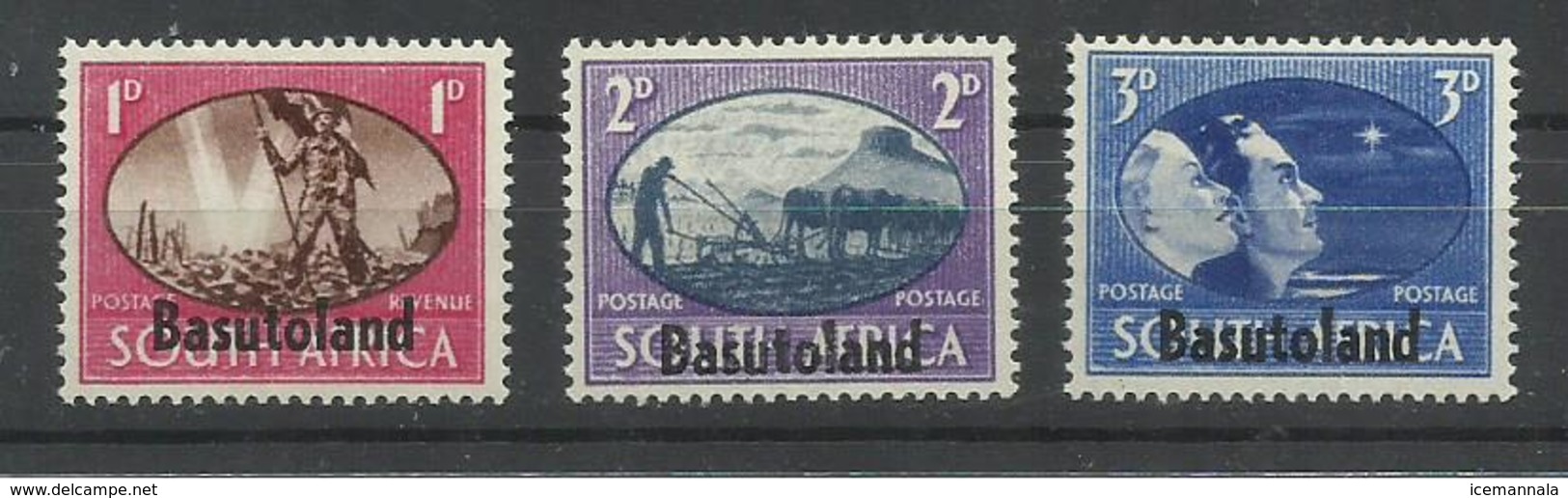 BASUTOLAND YVERT  29/31  MH  * - 1933-1964 Kronenkolonie