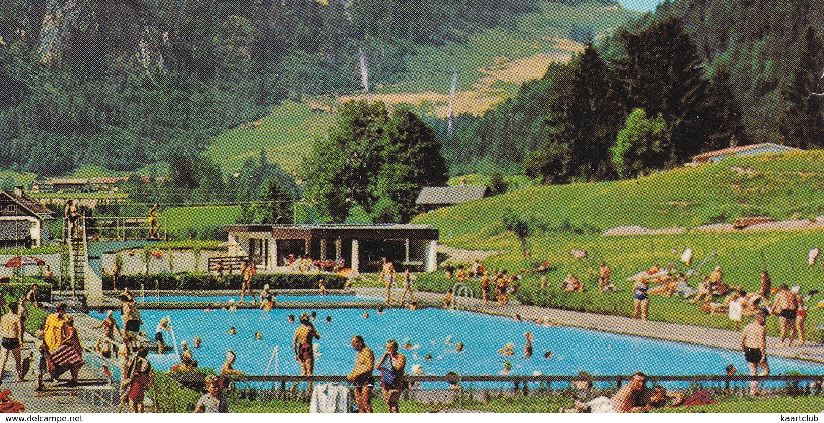 Kössen : OPEL KADETT B CARaVAN 'SERVICE-WAGEN', SIMCA 1000 II - Schwimmbad/Swimming-pool - (Tirol, Austria) - Passenger Cars