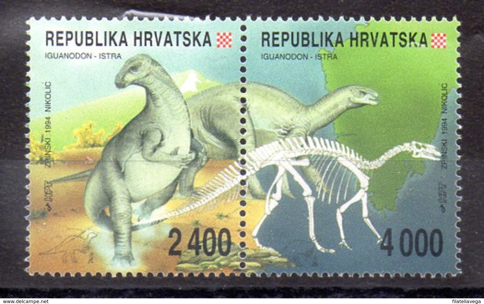 Serie De Croacia N ºYvert 224/25 ** DINOSAURIOS (DINOSAURS) - Kroatië