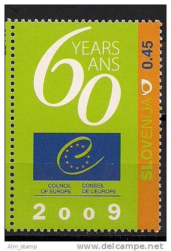 2009 Slowenien  Mi. 1706 **MNH  60 Years Ans Conseil De L'Europe - Europäischer Gedanke