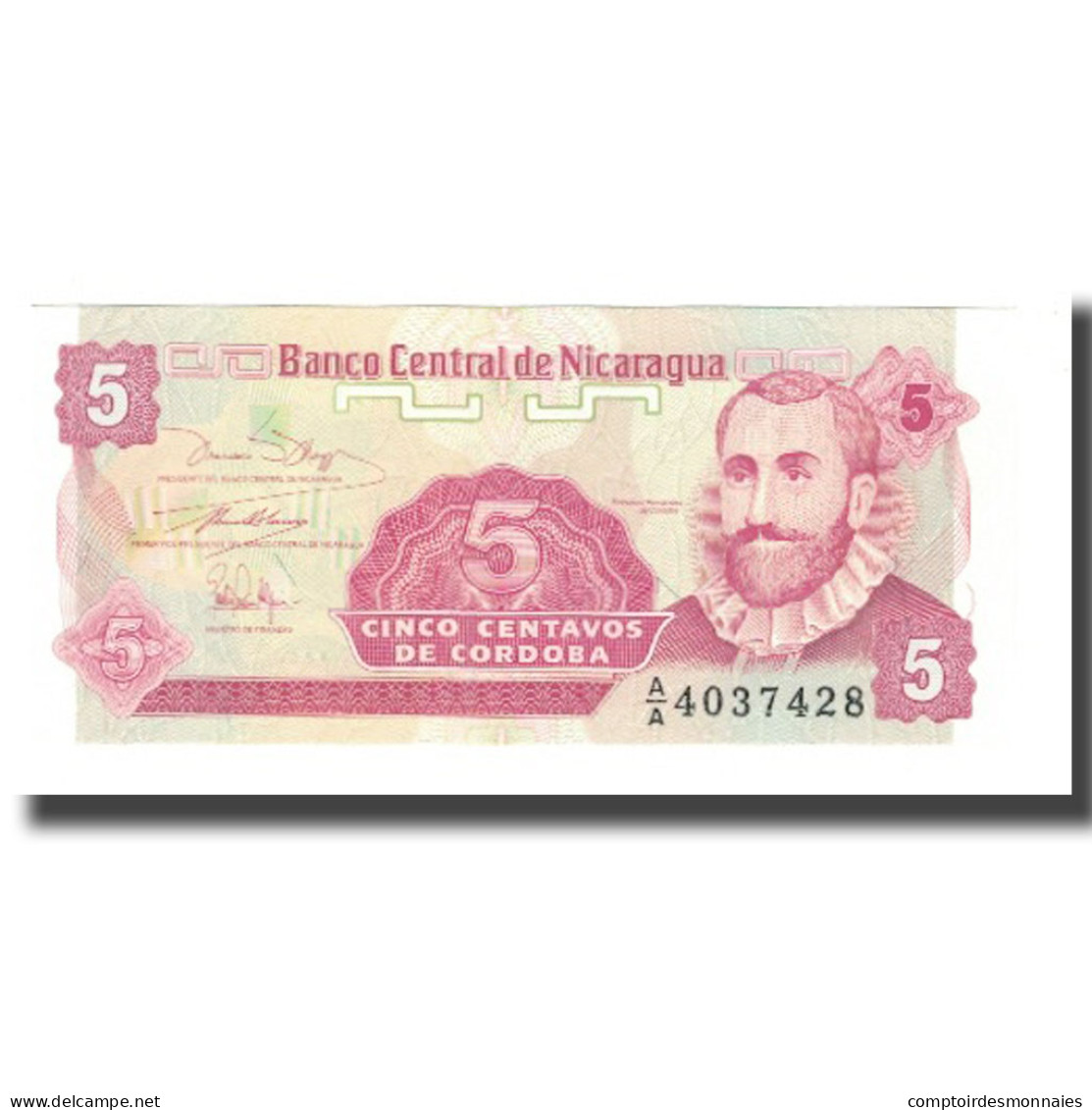 Billet, Nicaragua, 5 Centavos, Undated (1991), Undated (1991), KM:168a, NEUF - Nicaragua