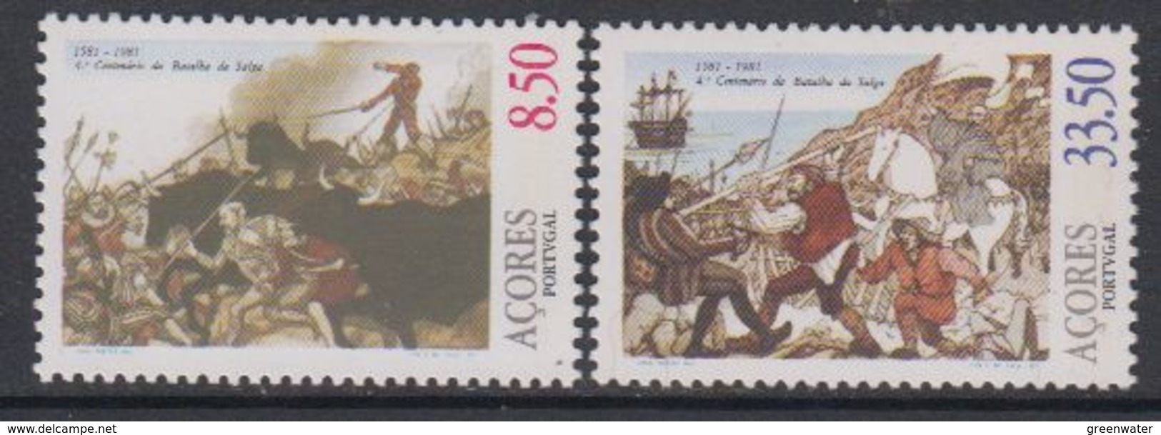 Azores 1981 Battle Of Salga 2v ** Mnh (43219K) - Azoren