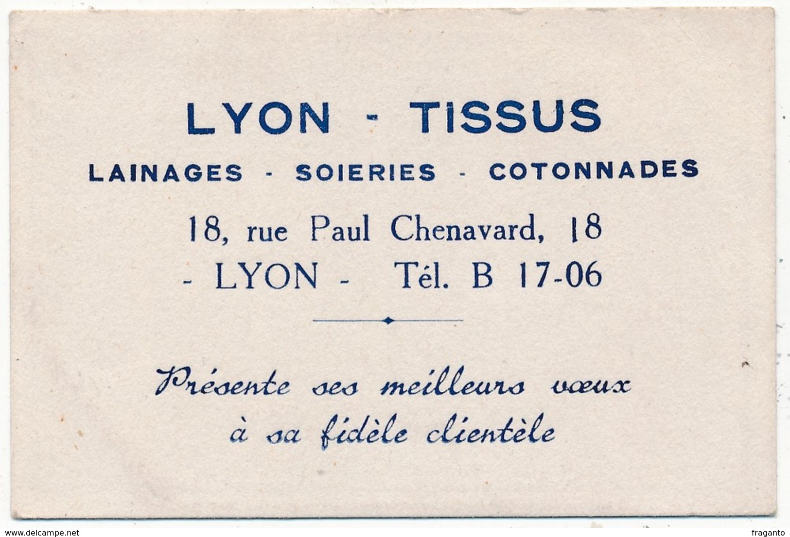 Calandrier 1949 Pub Lyon Tissus Saint Céré Dans Le Lot - Petit Format : 1941-60