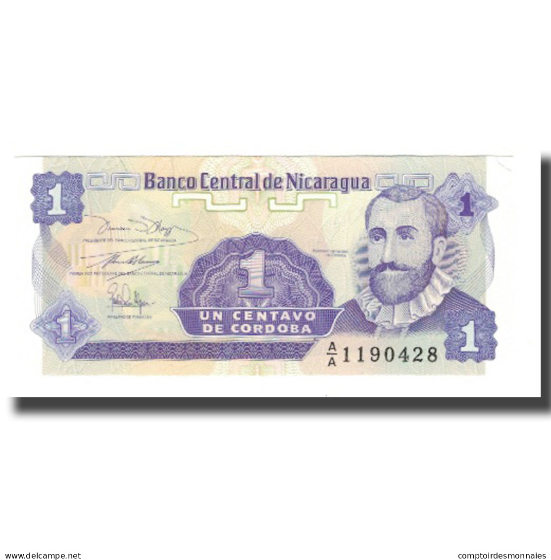 Billet, Nicaragua, 1 Centavo, Undated (1991), Undated (1991), KM:167, NEUF - Nicaragua