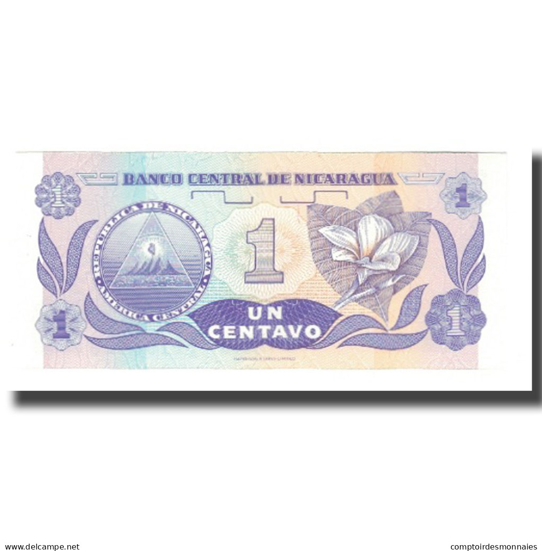 Billet, Nicaragua, 1 Centavo, Undated (1991), Undated (1991), KM:167, NEUF - Nicaragua