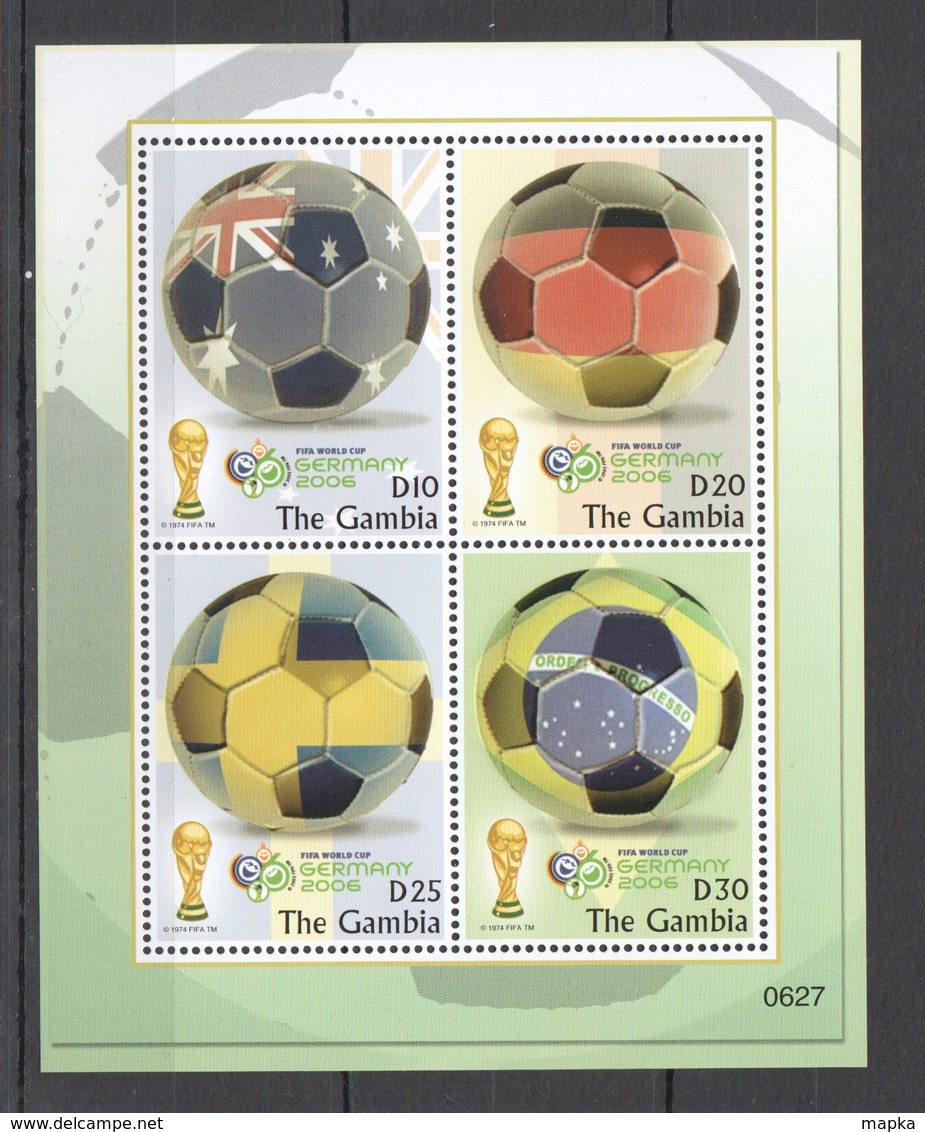 R1367 2006 GAMBIA SPORT FIFA FOOTBALL WORLD CUP GERMANY 1KB MNH - 2006 – Alemania