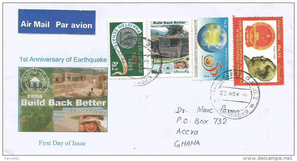 Pakistan 2006 Islamabad Mao Tse-Tung Human Rights Earthquake Senate  Cover - Mao Tse-Tung