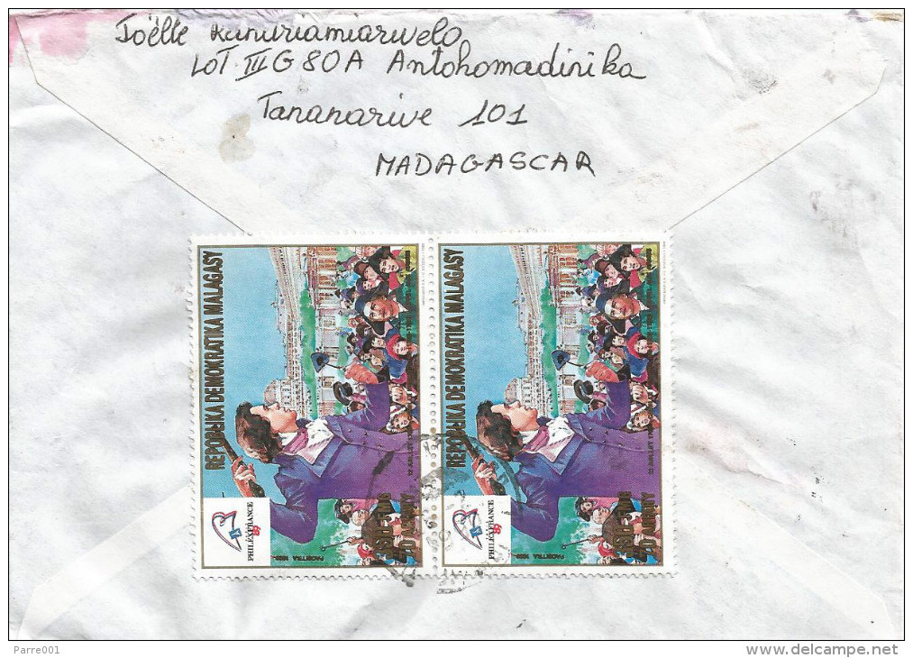 Madagascar 1990 Tananarive Russian French Revolution Registered Cover - French Revolution