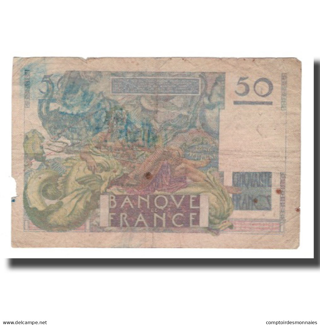 France, 50 Francs, 1949, 1949-05-19, B, Fayette:20.12, KM:127b - 50 F 1946-1951 ''Le Verrier''