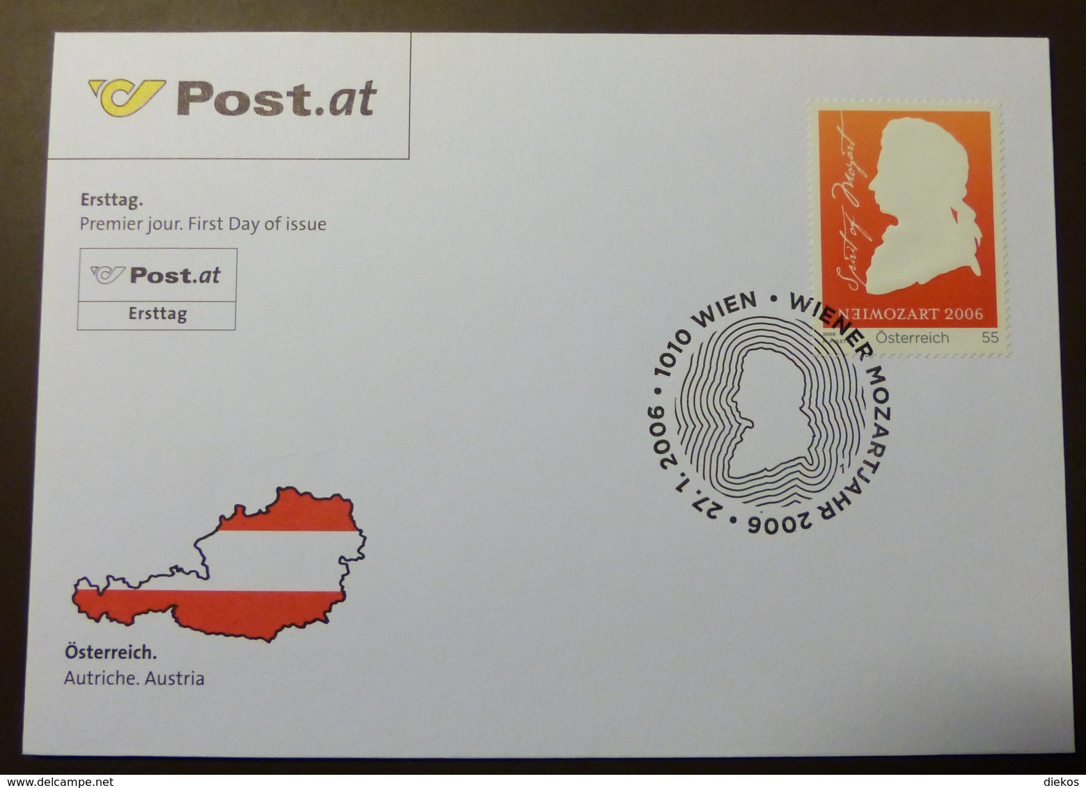 Brief Österreich   2006  Mozart    FDC  #cover 4843 - Briefe U. Dokumente