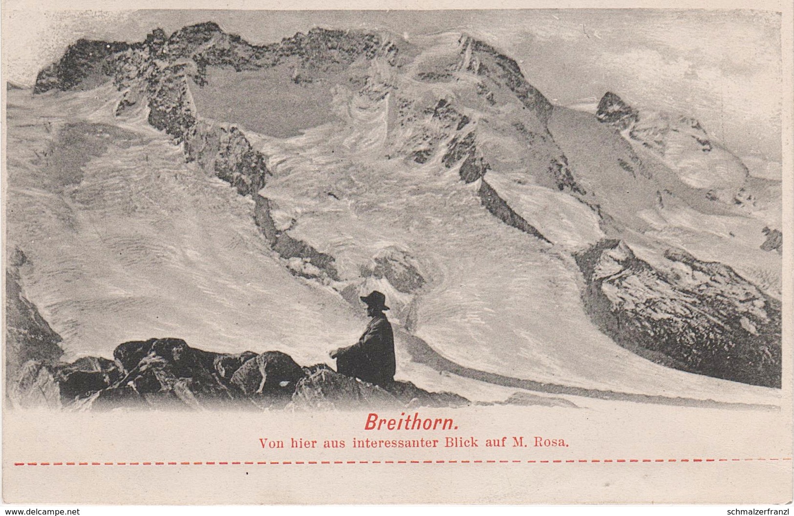 AK Breithorn Blick Monte Rosa Dufourspitze Gletscher Glacier A Zermatt Täsch Alpen Alpes Wallis VS Suisse Schweiz Swiss - Täsch