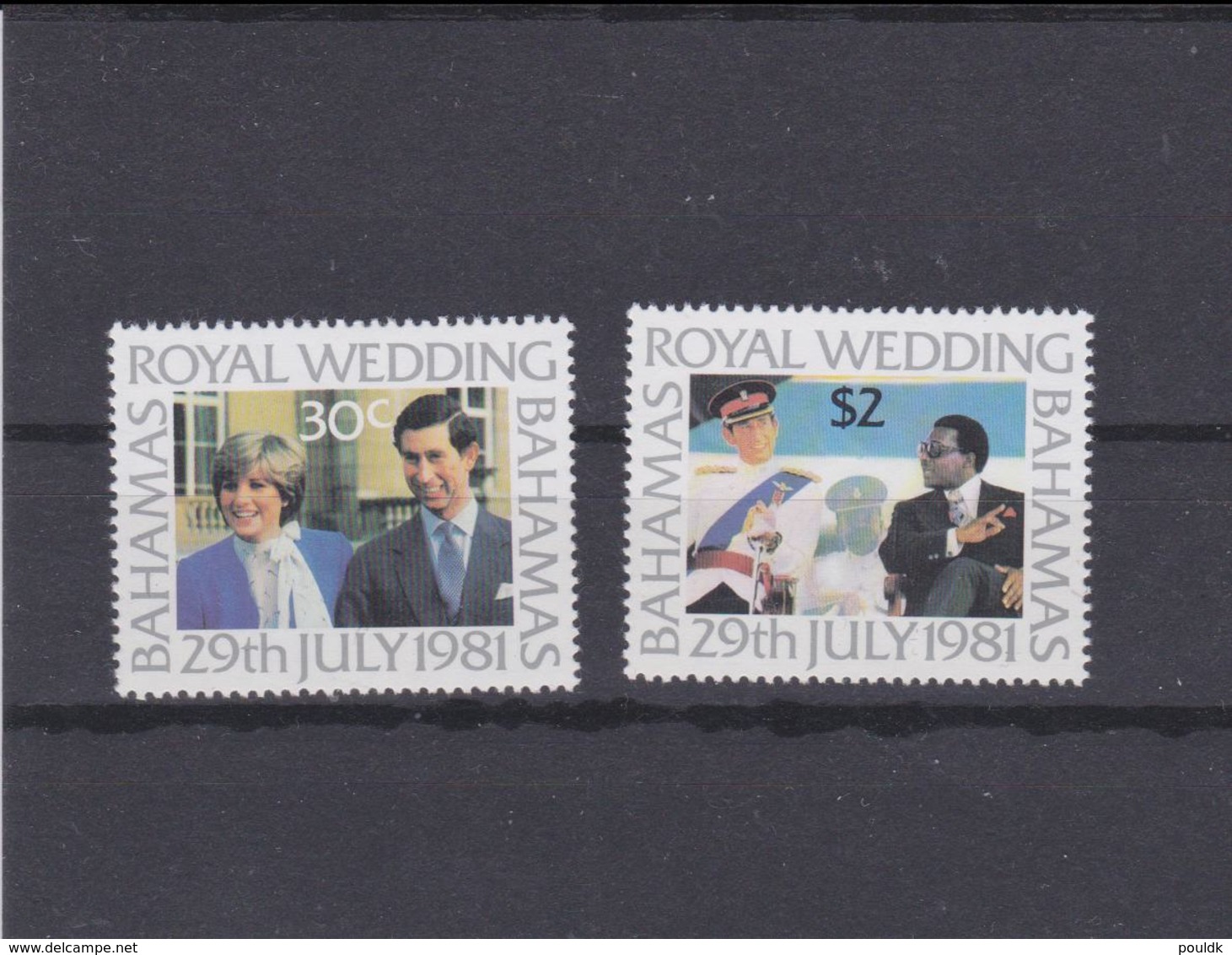 Bahamas 1981 Royal Wedding Prince Charles And Lady Di 2 Stamps MNH/** (H54) - Koniklijke Families