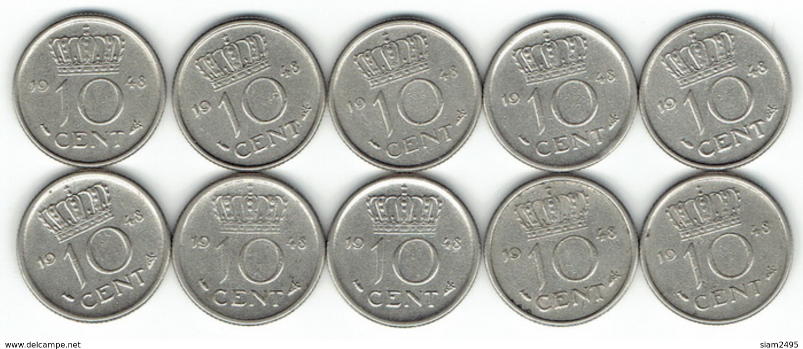 The Netherlands 1948, 10 Cents - 10 Cent