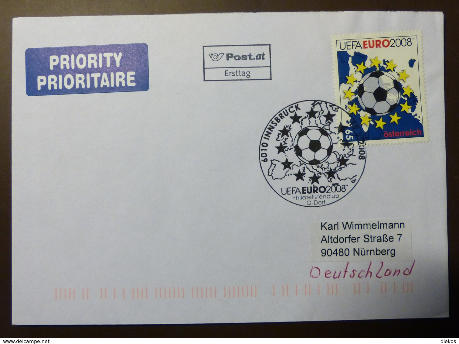 Brief Österreich   2008   Fußball UEFA  FDC  #cover 4845 - Briefe U. Dokumente