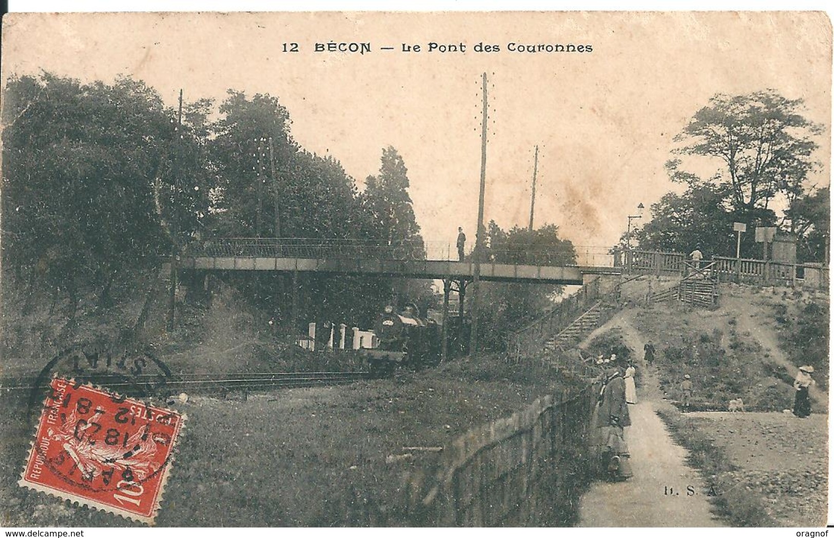 [92] Hauts De Seine > Becon Les Bruyères - Le Pont Des Couronnes -1908 - Autres & Non Classés