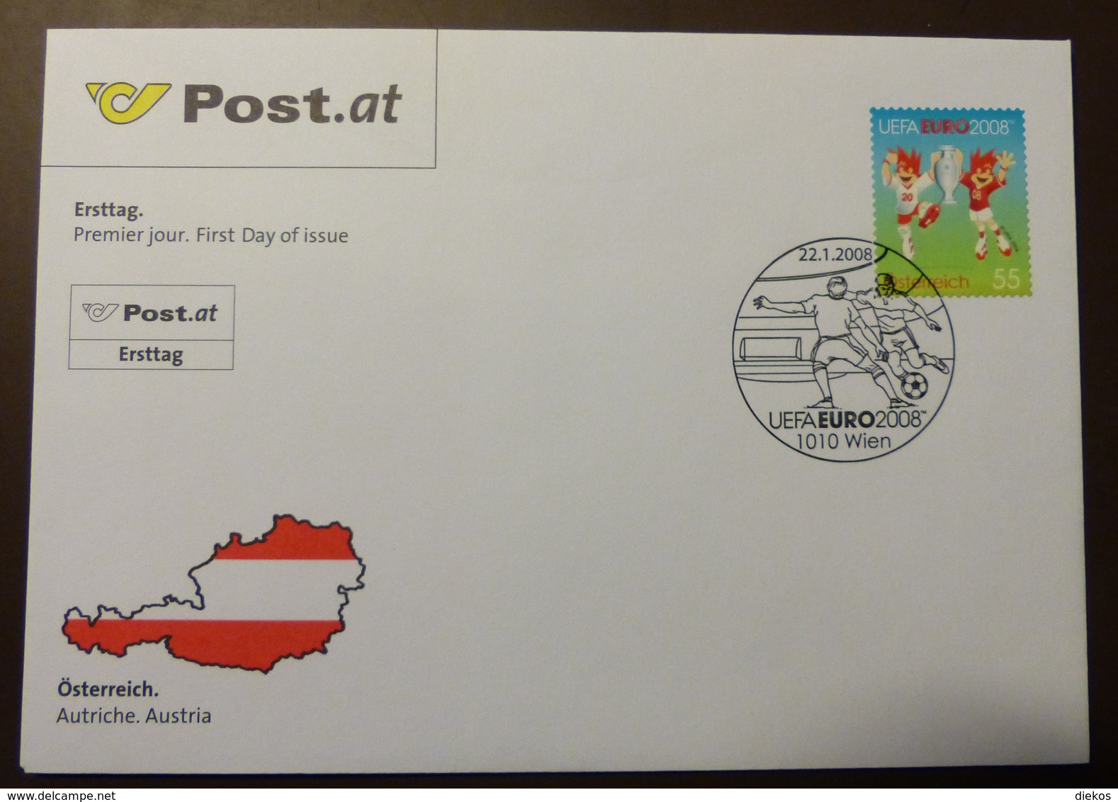 Brief Österreich   2008  Fußball UEFA  FDC  #cover 4850 - Briefe U. Dokumente