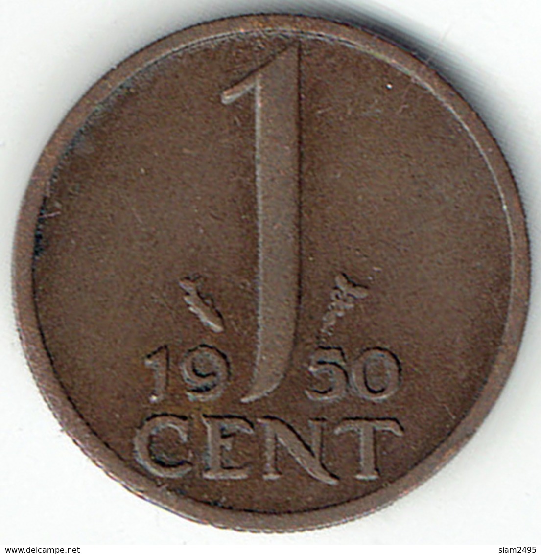 The Netherlands 1950, 1 Cent - 1948-1980 : Juliana