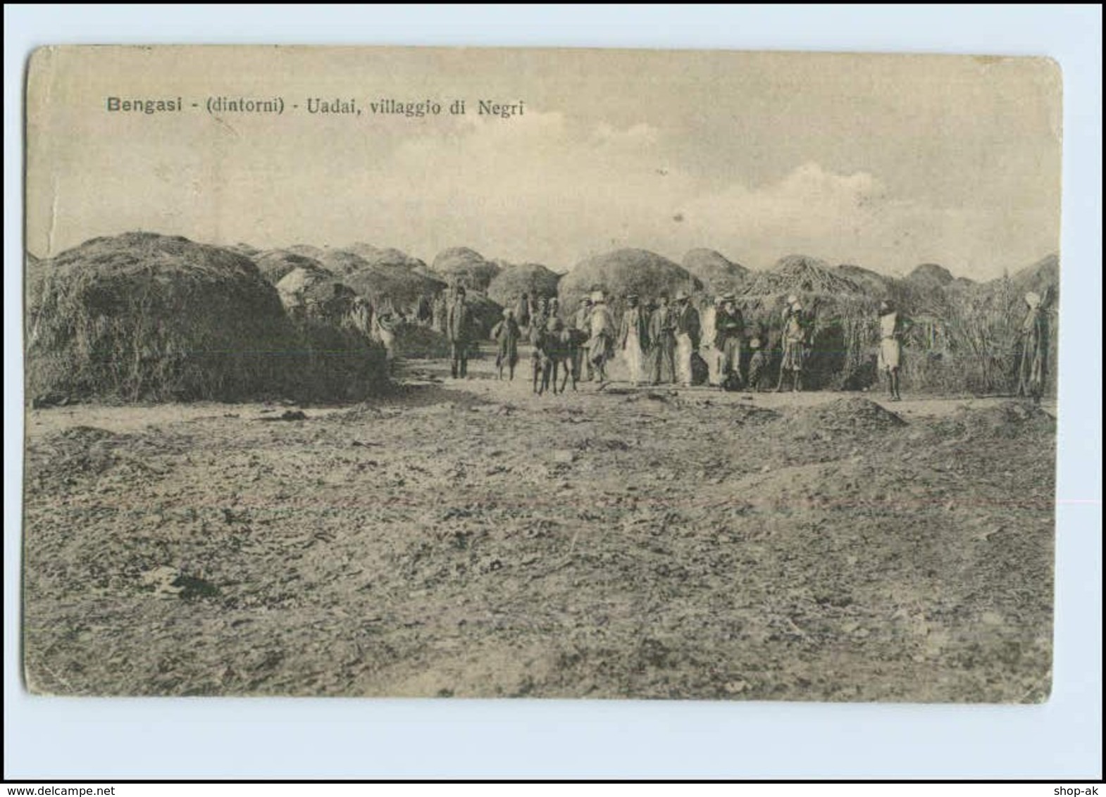 W8C68/ Bengasi Libyen Uadai, Villaggio Di Negri AK Afrika 1912 - Welt