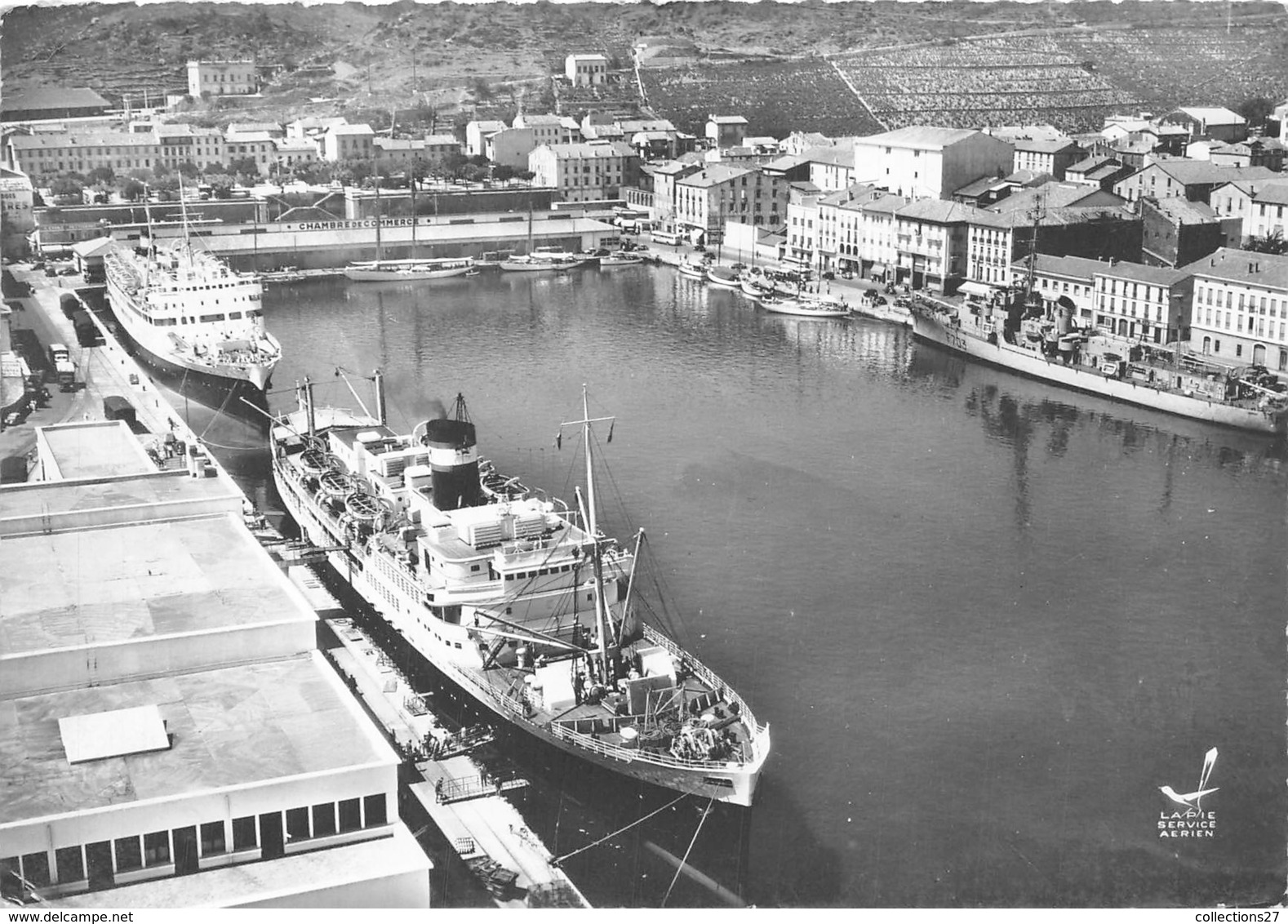 66-PORT-VENDRES- VUE GENERALE DU CIEL  ET COURRIERS D'AFRIQUE DU NORD - Port Vendres