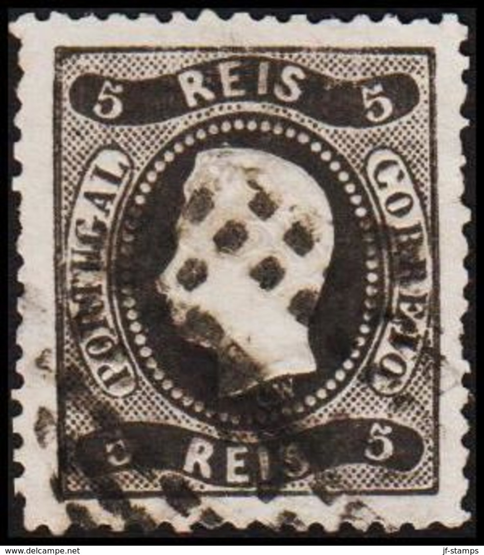 1867. Luis I. 5 REIS. (Michel 25) - JF304223 - Oblitérés