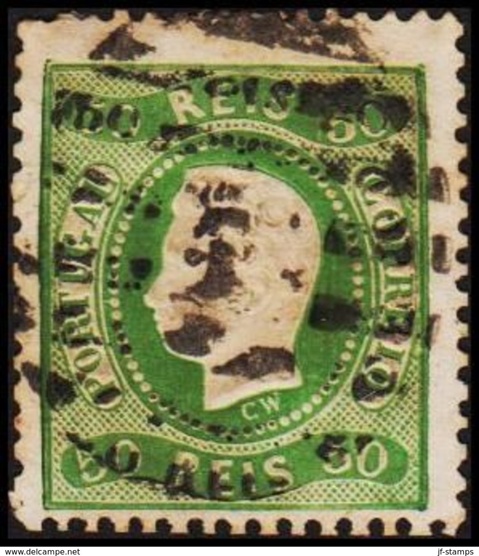 1868. Luis I. 50 REIS.  (Michel 29) - JF304226 - Oblitérés