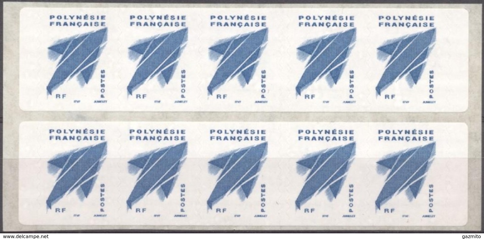 Polynesia 2012, Def. Issue, Blue, Adeshive Roll - Unused Stamps