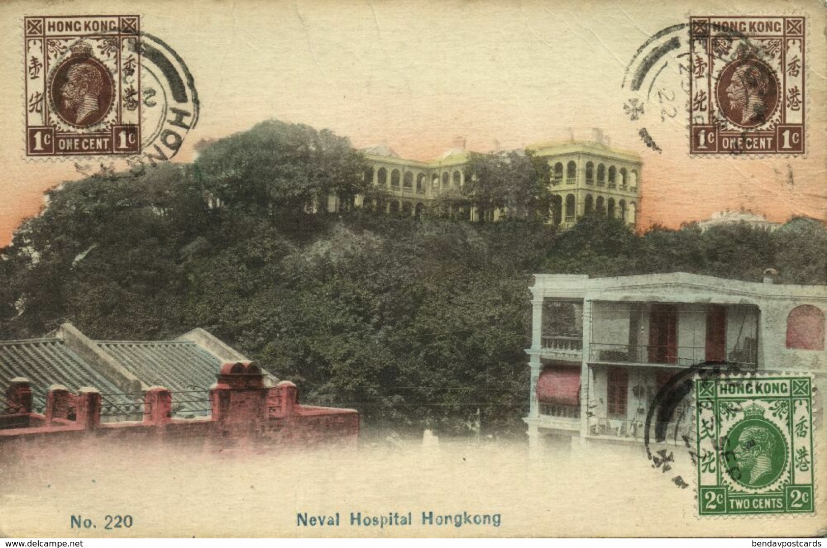 China, HONG KONG, Naval Hospital (1922) Postcard - Chine (Hong Kong)