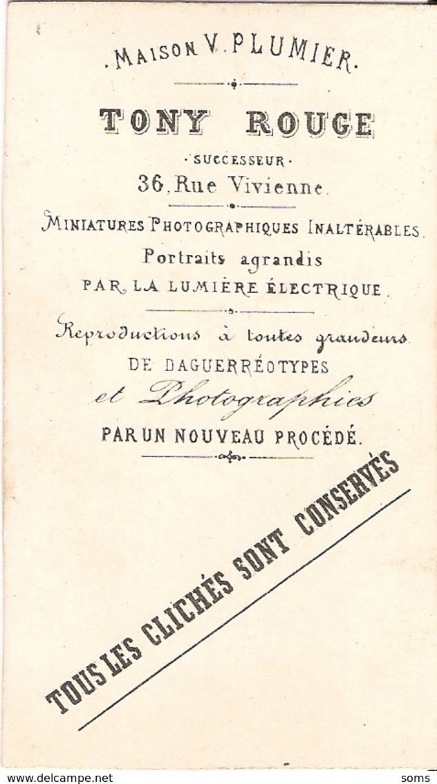 Photographie De Célébrité, L'avocat Charles Floquet Par Tony Rouge Vers 1870, Cdv Dédicaée Du Futur Ministre Républicain - Famous People