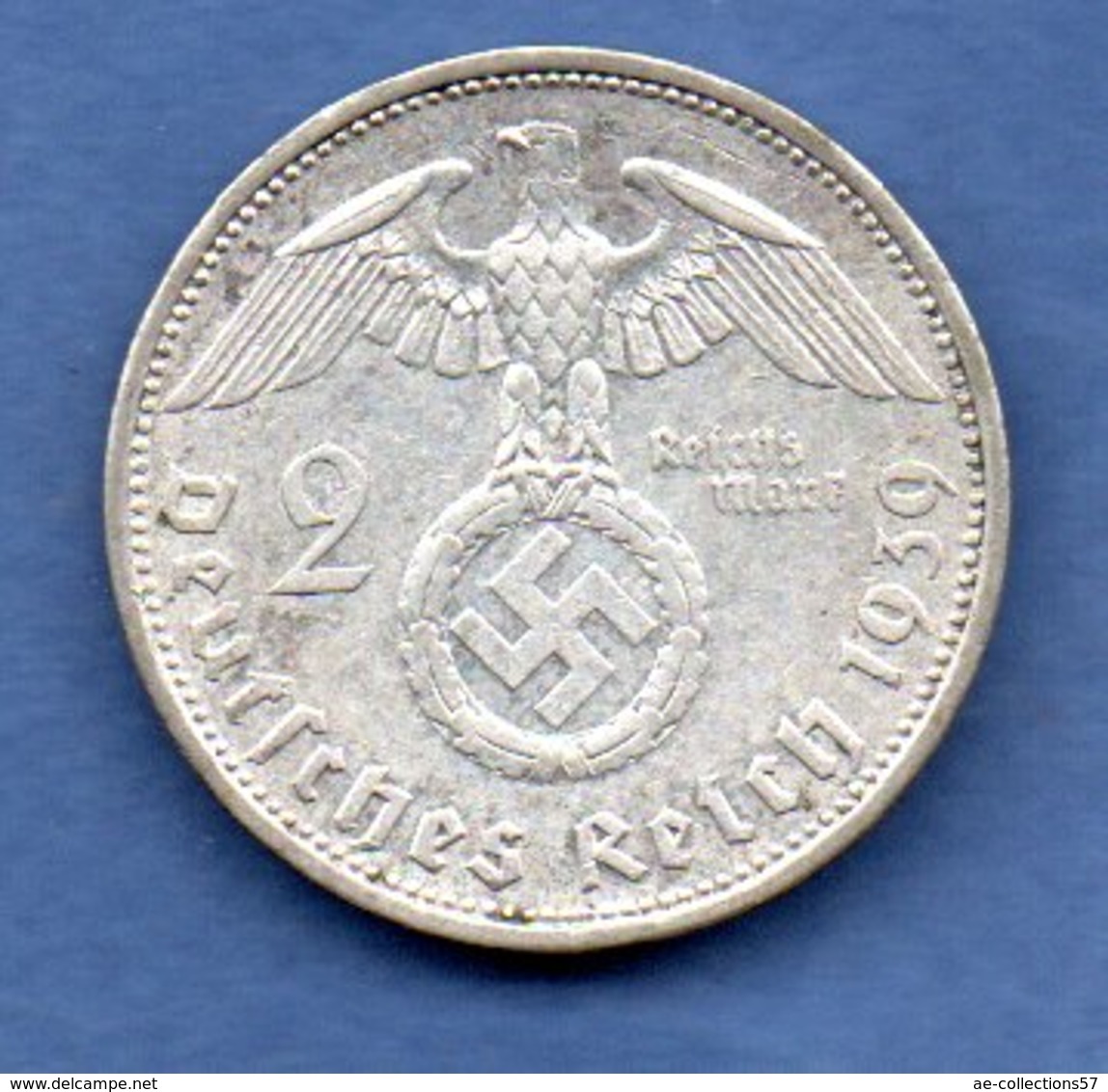 Allemagne  - 2 Reichsmark 1939 A  --  état  TTB+ - 2 Reichsmark