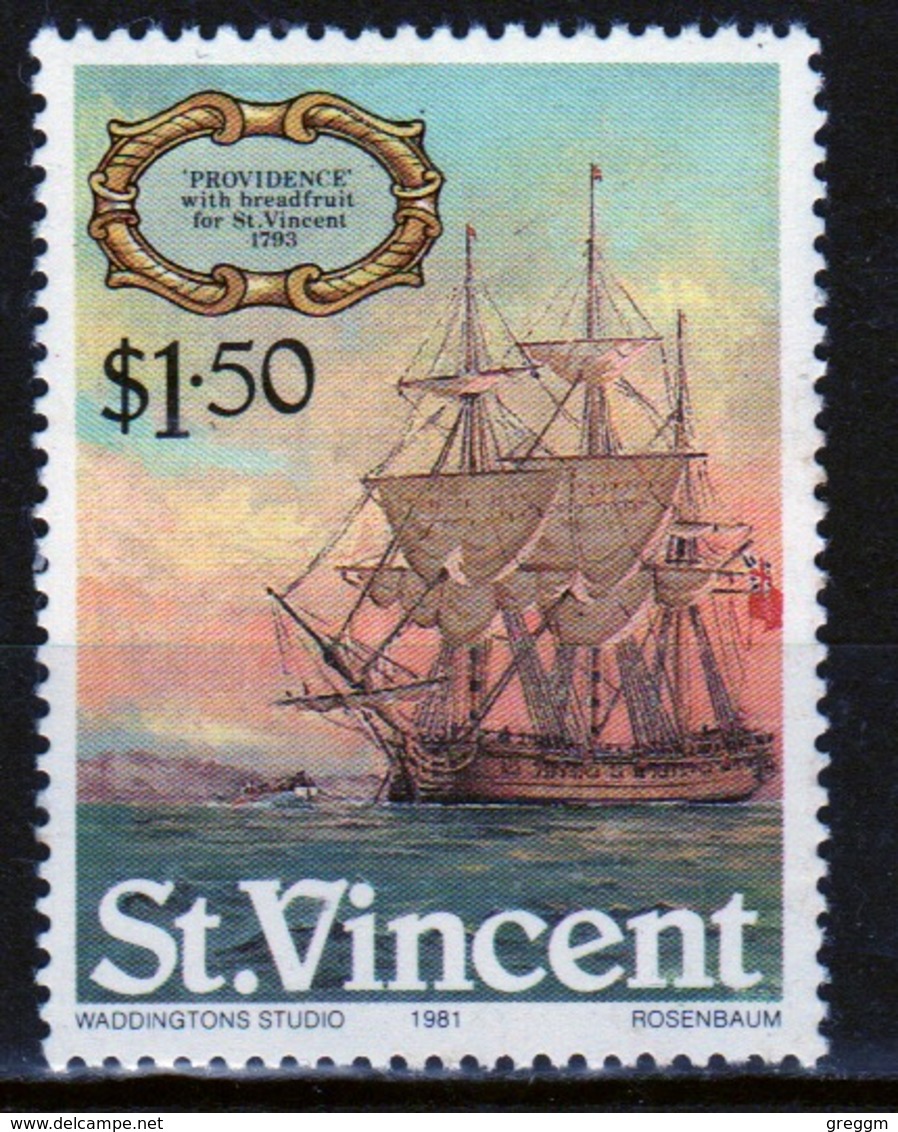 St.Vincent 1981 Single $1.50 Stamp From The Sailing Ships Set. - St.Vincent (1979-...)