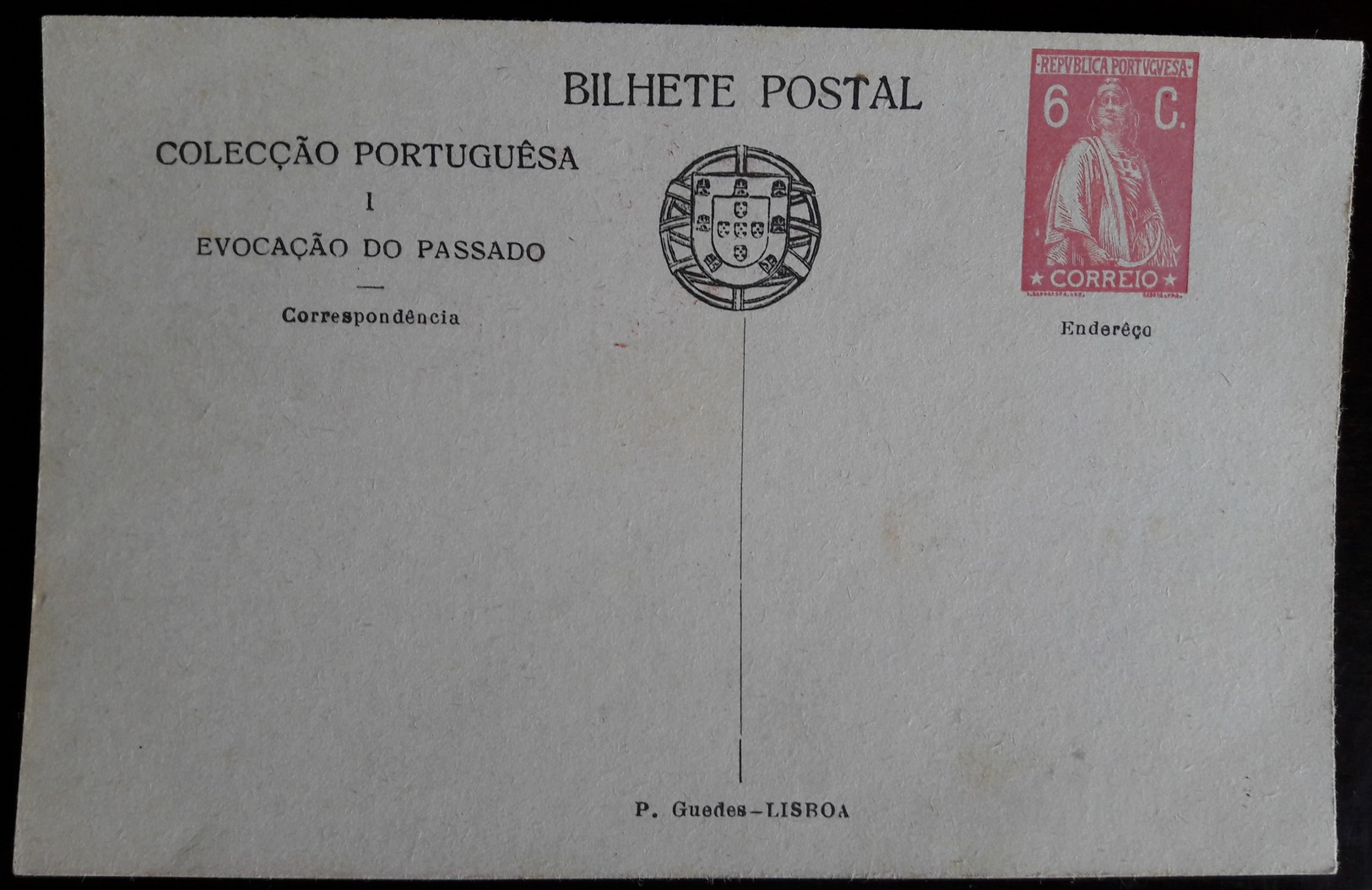 Portugal - Postal Stationery / Inteiro Postal - COLECÇÃO PORTUGUÊSA - Nº 1 - Stamp: CERES 6C - UNCIRCULATED - Ganzsachen