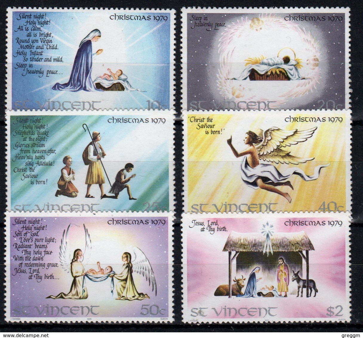 St.Vincent 1979 Set Of Stamps To Celebrate Christmas Scenes. - St.Vincent (1979-...)