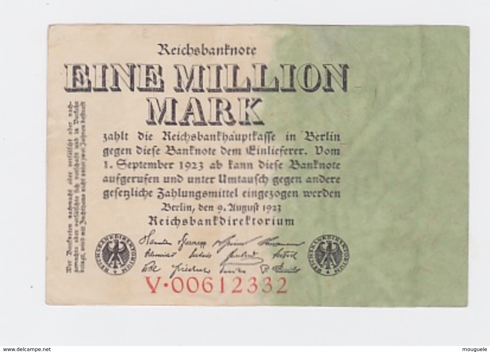 Billet De 500 000 Mark Du 9-8-1923 Uniface   Pick 99  Neuf - Autres & Non Classés