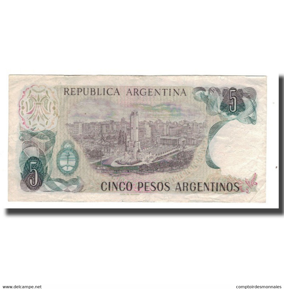 Billet, Argentine, 5 Pesos Argentinos, Undated (1983-84), KM:312a, TTB - Argentine