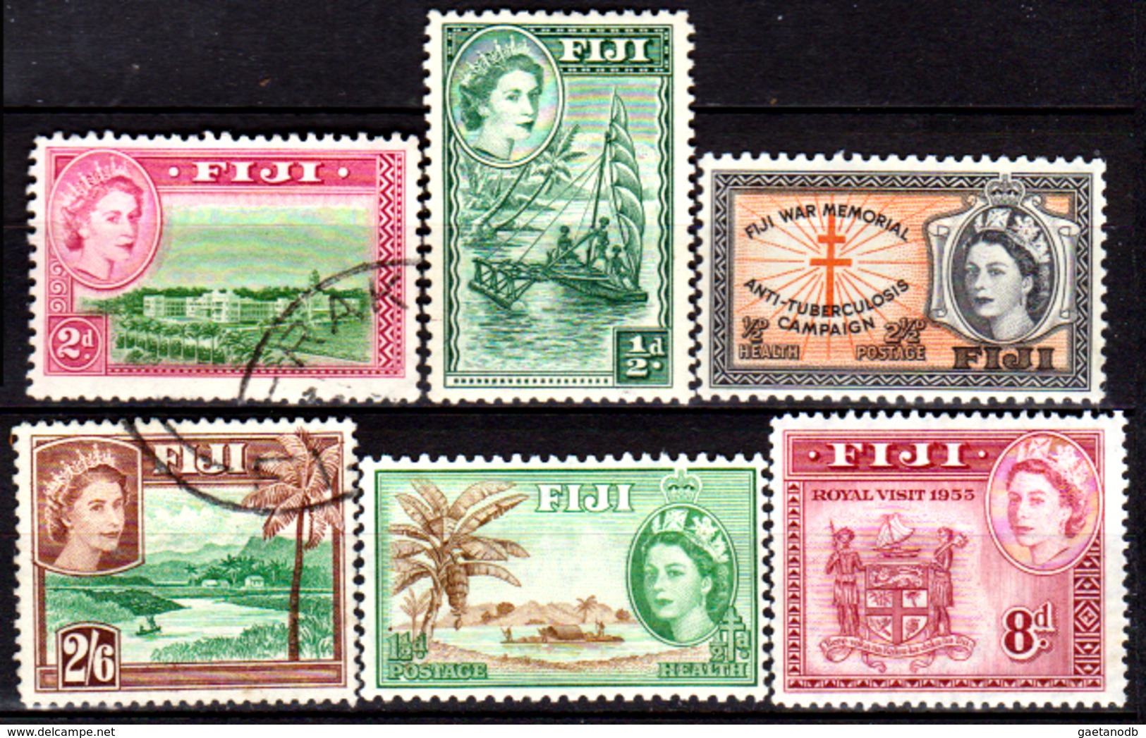 Figi-034 - Emissione 1953-54 (++) MNH - Senza Difetti Occulti. - Fiji (...-1970)