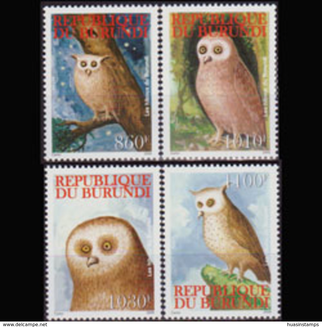 BURUNDI 2009 - Scott# 802-5 Local Owls Set Of 4 MNH - Ungebraucht