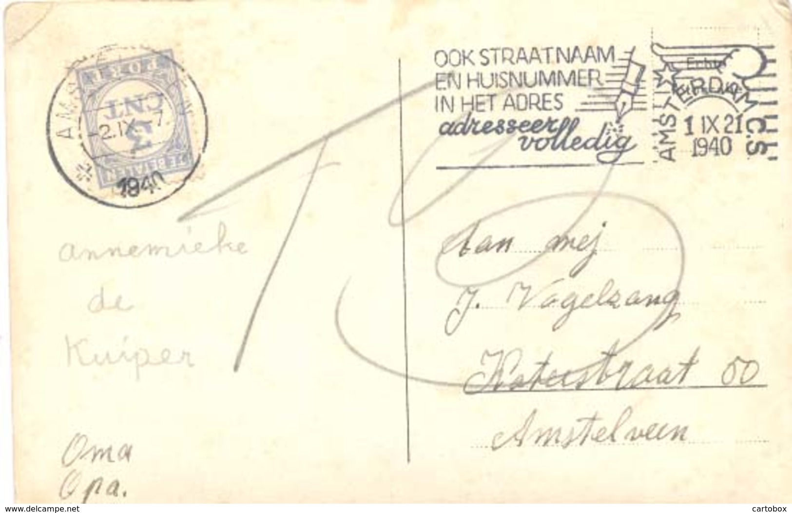 Kind Met Hoepel  (type Fotokaart) (mode Anno 1940) Hartelijk Gefeliciteerd (met Portzegel NVVP P69 1928) 2 X Scan - Andere & Zonder Classificatie