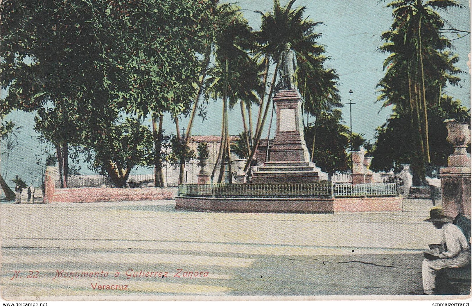 AK Veracruz Vera Cruz Monumento Estatua A Gutierrez Zanora Zamora Costa De Oro Boca Del Rio Mexiko Mexico Tarjeta Postal - Messico