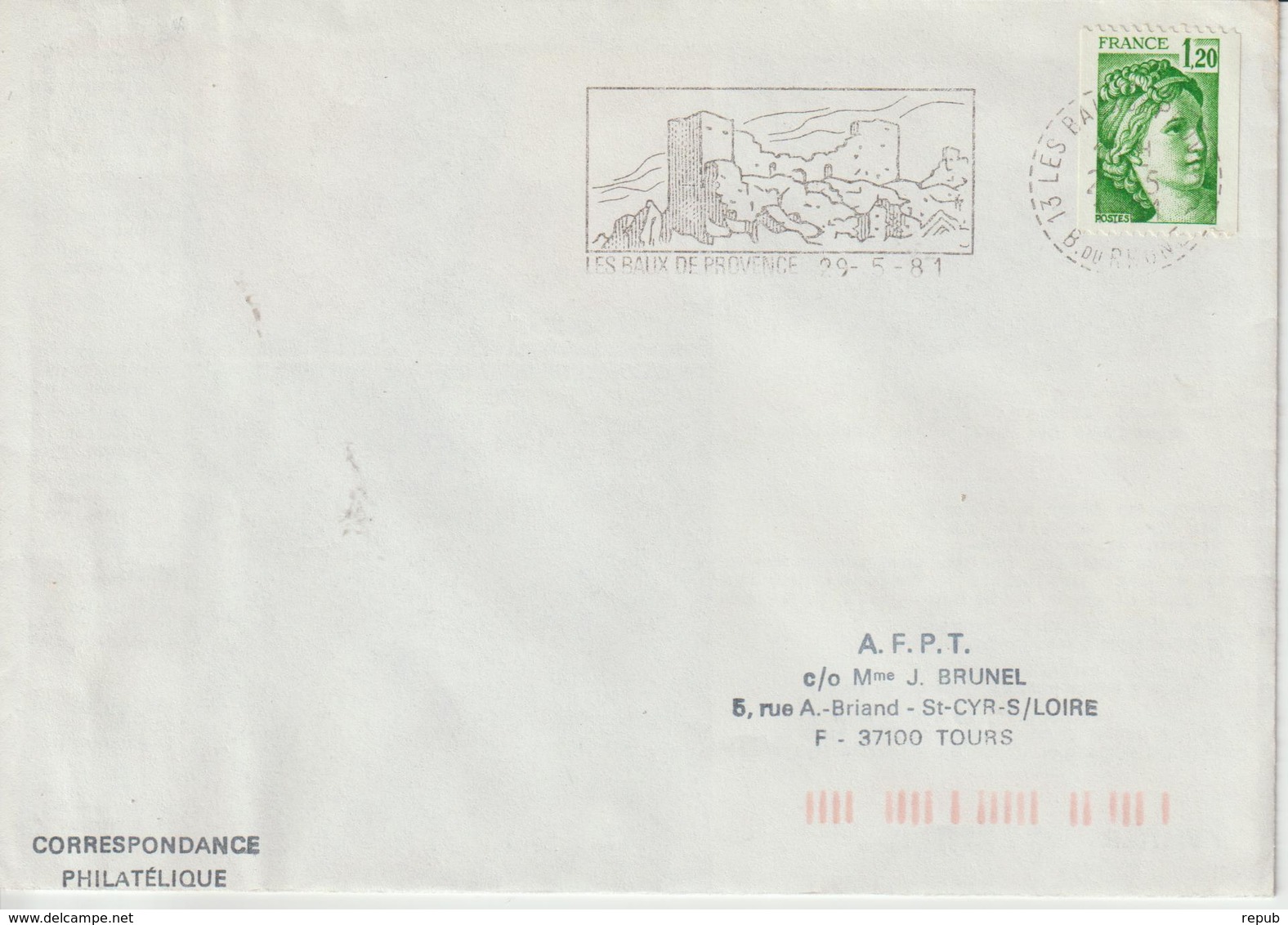 France Oblitération Baux De Provence 1981 - 1961-....