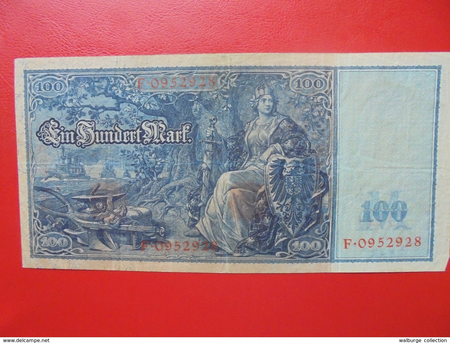 100 MARK 1910 ALPHABET: F CIRCULER (B.4) - 100 Mark