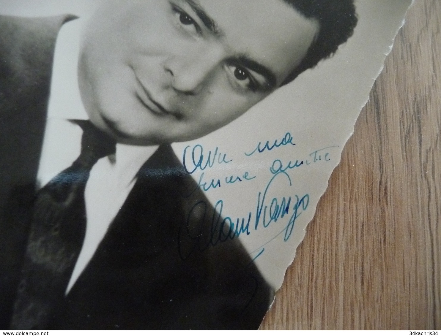 Autographe Signé Sur Photo Format Carte Postale Alain Vanzon De L'opéra Musique - Sonstige & Ohne Zuordnung