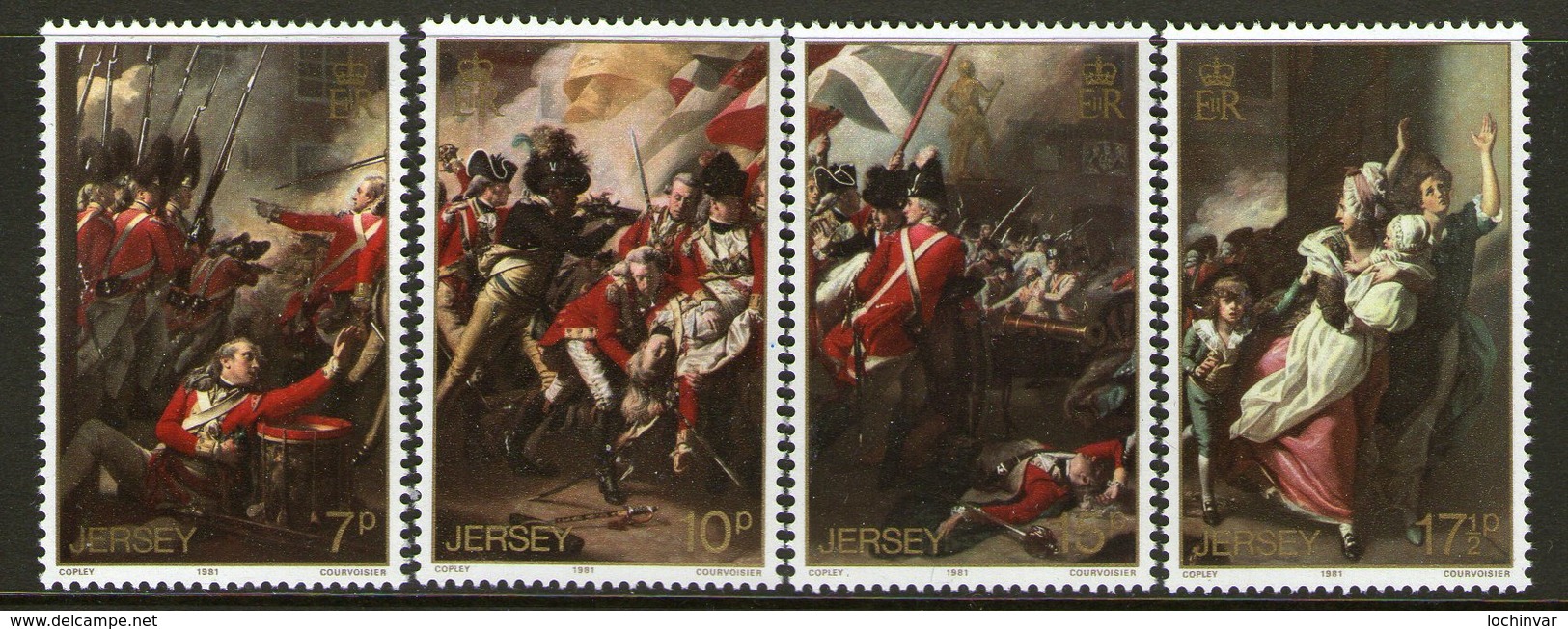 JERSEY, 1981 BATTLE OF JERSEY 4 MNH - Jersey