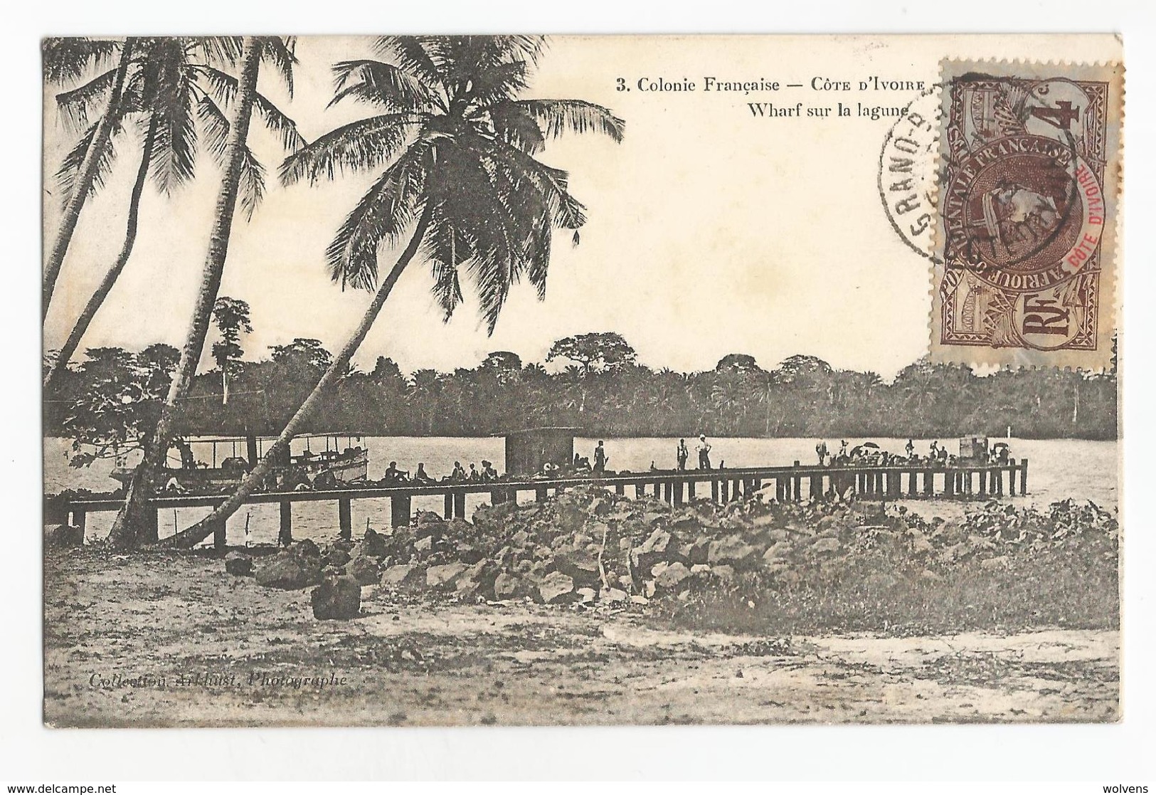 Côte D'Ivoire Grand Bassam Wharf Sur La Lagune Carte Postale Ancienne - Côte-d'Ivoire